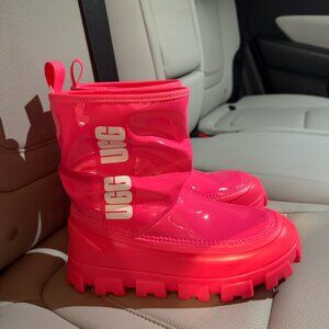 Ugg Classic Brellah Mini Super Coral Pink Rain Boots